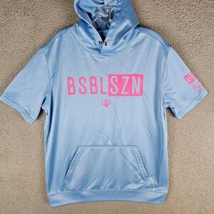 Baseball Lifestyle 101 BSBL-SZN Hoodie Mens M Fleece Lined Short Sleeve Pullover